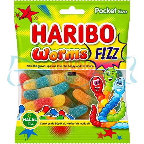 VERMI FIZZ HALAL 80g  PZ.30 HARIBO
