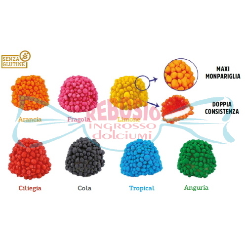 CRUNCHY ASTEROIDS ACIDULI FRUTTA  KG. 1